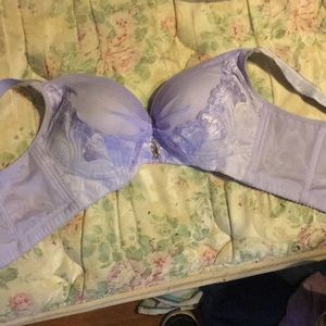 Never worn, pushup bra size with purple lace